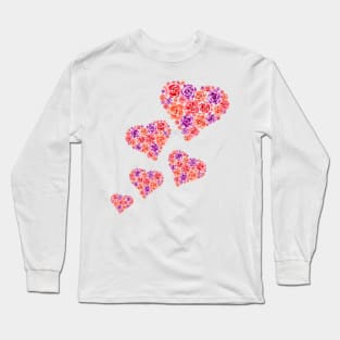 Floral Hearts Long Sleeve T-Shirt